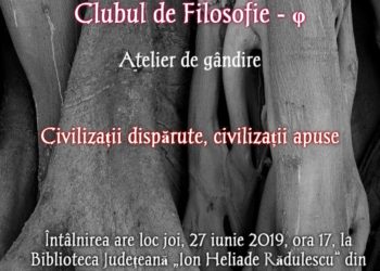 O NOUĂ ÎNTÂLNIRE A CLUBULUI DE FILOSOFIE.TEMA-„CIVILIZAȚII DISPĂRUTE,CIVILIZAȚII APUSE”