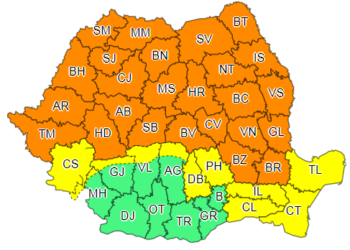 COD GALBEN ÎN JUDEȚELE  DIN REGIUNEA SUD-MUNTENIA
