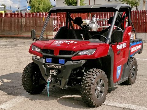 TEHNICA DE INTERVENȚIE A POMPIERILOR DAMBOVITENI ,SE ALINIAZĂ STANDARDELOR EUROPENE.AU ÎN DOTARE O AUTOSPECIALĂ DE TEREN A250-UTV.