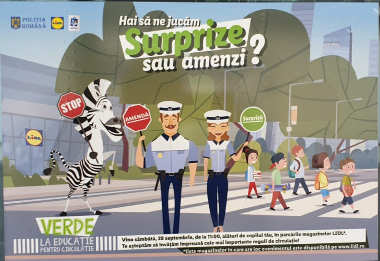 LIDL TITU : HAI SĂ NE JUCĂM ȘI SĂ ÎNVĂȚĂM ÎMPREUNĂ CELE MAI IMPORTANTE REGULI DE CIRCULAȚIE!