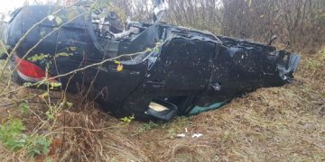 O MAȘINĂ S-A RĂSTURNAT PE A1, LA KM 66