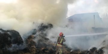 S-A ABĂTUT NECAZUL ASUPRA UNEI FAMILII DIN SATUL COLANU, COMUNA ULMI,CARE, ÎN PRAG DE IARNĂ, A RĂMAS FĂRĂ HRANĂ PENTRU ANIMALE. SUTE DE BALOȚI DE FÂN AU FOST TRANSFORMAȚI ÎN SCRUM.