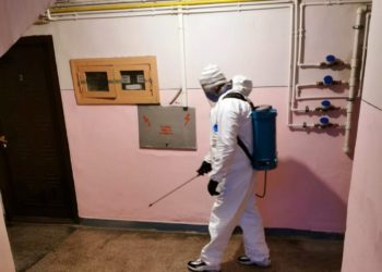 Primăria Municipiului Târgoviște a început dezinfectarea în scările de bloc!