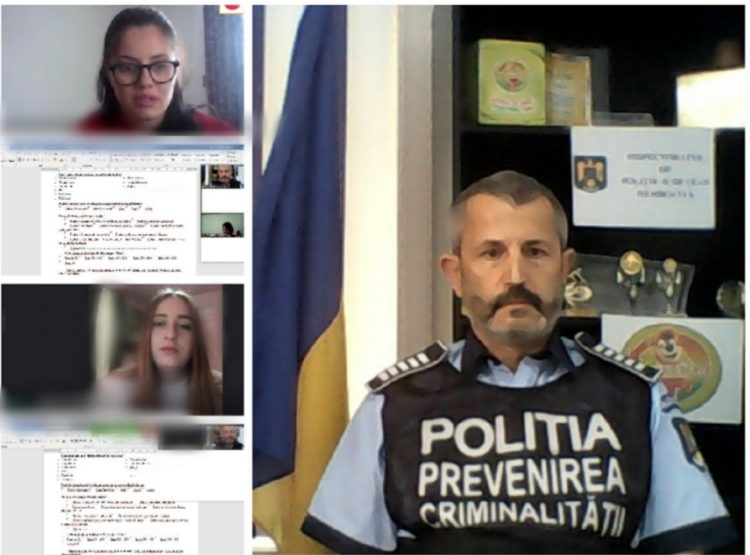Poliţiştii din cadrul Compartimentului de Analiză şi Prevenire a Criminalităţii discută online cu elevii târgovișteni!