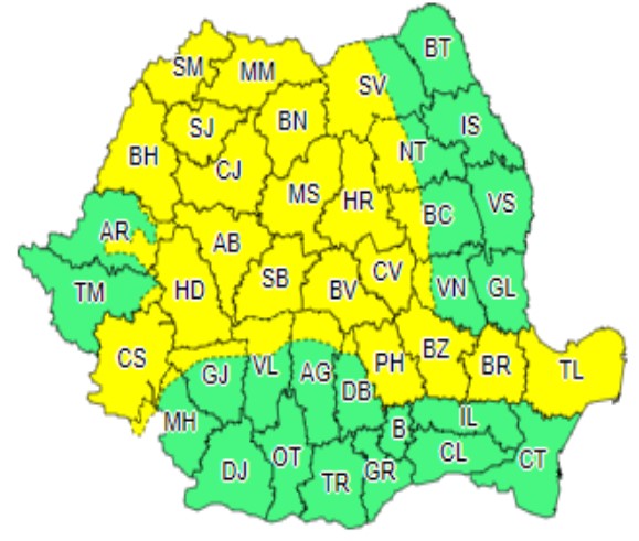 Cod galben de vânt la munte!