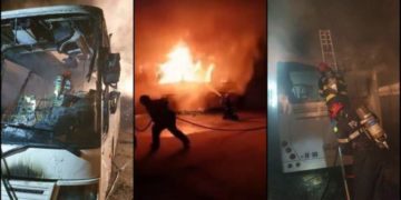 Mai multe autobuze au fost incendiate în Târgoviște!