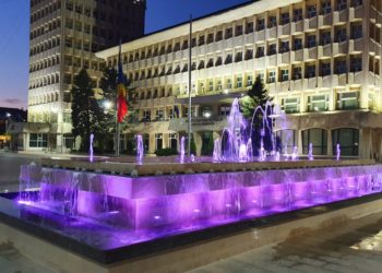 Probe pentru sistemul de iluminat al fântânilor din Piața Tricolorului!
