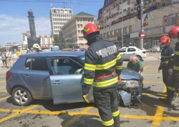 Accident în centrul Municipiului Târgoviște!