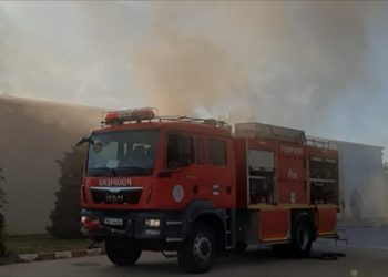Incendiu violent la un depozit de mase plastice din Nucet!