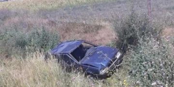 Un bărbat din Poiana s-a răsturnat cu mașina!