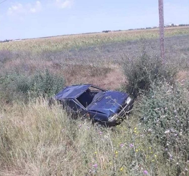 Un bărbat din Poiana s-a răsturnat cu mașina!