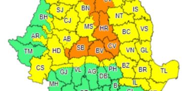 Cod galben de vreme rea pentru zona montană a județului Dâmbovița!