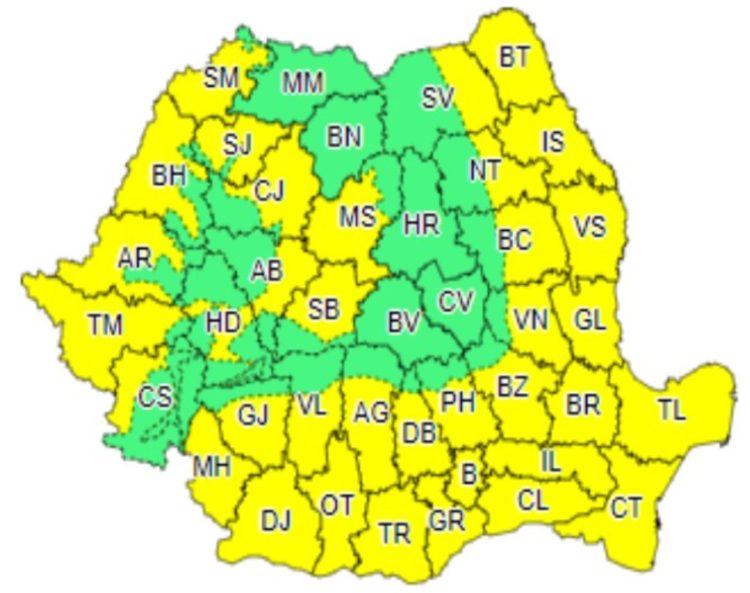 Cod galben de caniculă în Dâmbovița!