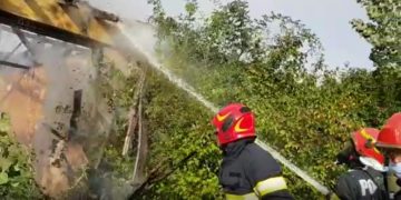 Incendiu puternic la Târgoviște!