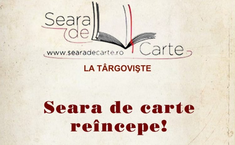 Seara de carte revine la Biblioteca Județeană “Ion Heliade Rădulescu”!
