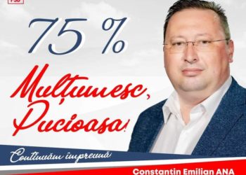 Constantin Ana transmite un mesaj de mulțumire după ce a fost reales primar al orașului Pucioasa!