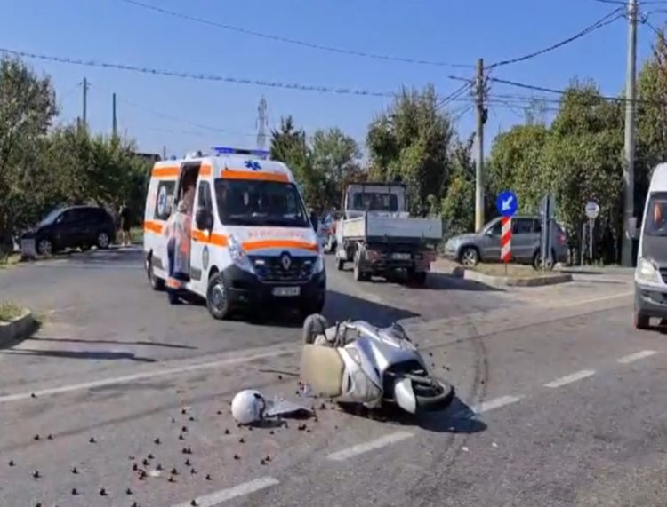 Motociclist spulberat de un autoturism la Valea Voievozilor!