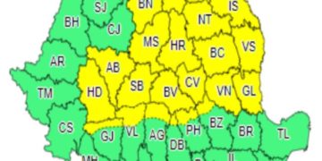 Cod galben de furtună și ploi abundente în Dâmbovița!