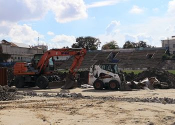 Continuă lucrările pentru Stadionul ”Eugen Popescu” de la Târgoviște!