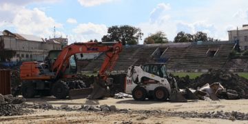 Continuă lucrările pentru Stadionul ”Eugen Popescu” de la Târgoviște!