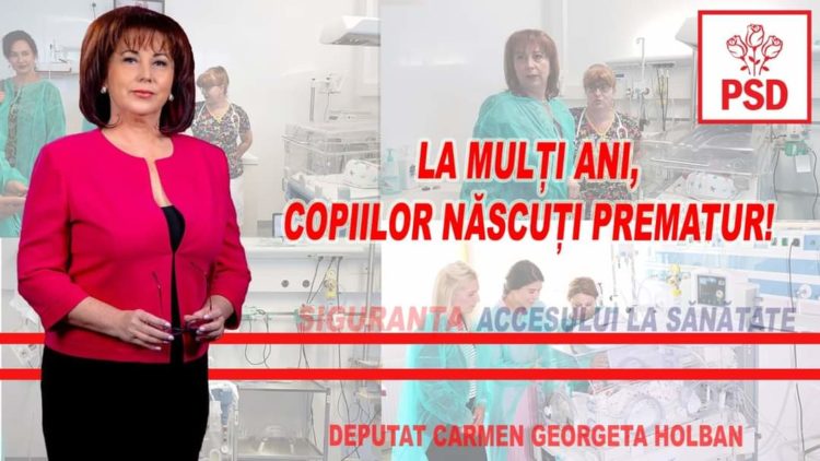 Carmen Holban a transmis un mesaj de Ziua Mondială a Prematurității!