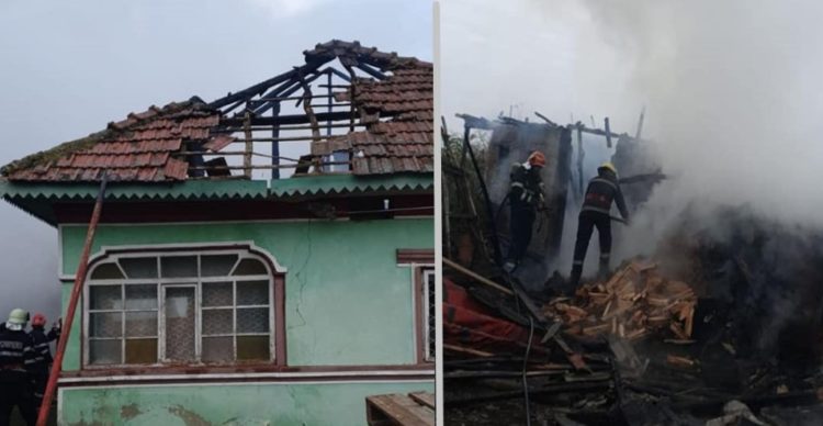 Incendiu puternic în comuna Odobești!