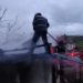 Incendiu la acoperișul unei case din localitatea Izvoare!