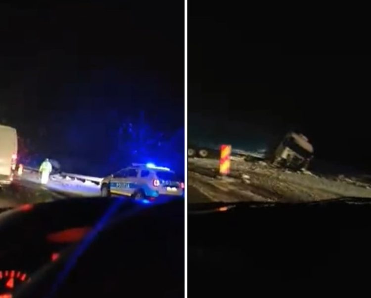 Un camion încărcat cu fier a luat foc pe raza localitătii dâmbovițene Petrești!