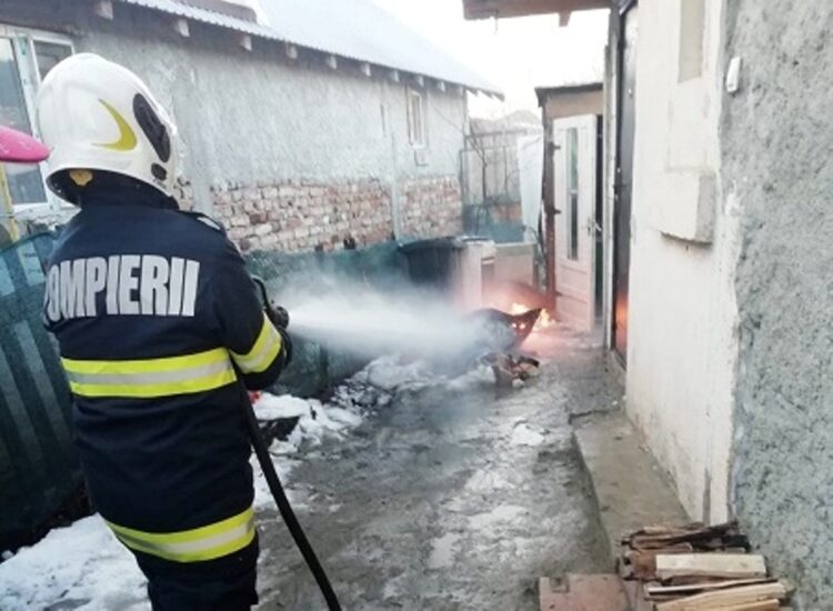Intervenție a pompierilor târgovișteni în localitatea Viișoara!