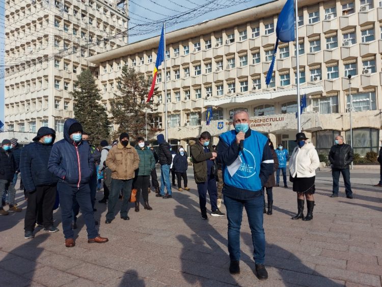 Sindicaliștii Cartel Alfa au protestat la Târgoviște!