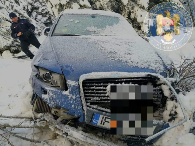 Un autoturism a fost găsit într-o râpă în apropiere de Cabana Dichiu!