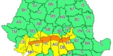 Cod portocaliu de viscol și ninsori la munte!