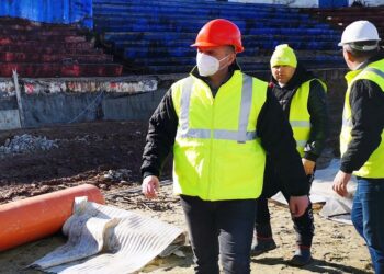 Activitate intensă pe șantierul stadionului “Eugen Popescu” din Municipiul Târgoviște!