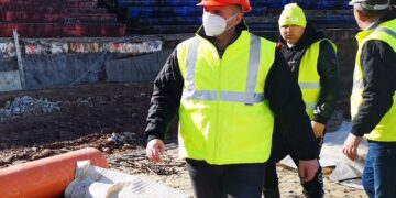 Activitate intensă pe șantierul stadionului “Eugen Popescu” din Municipiul Târgoviște!