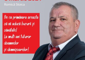 Primarul comunei Văcărești a transmis un mesaj cu ocazia Zilei de 8 Martie!