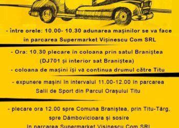 Paradă spectaculoasă de mașini retro în TITU și BRANIȘTEA
