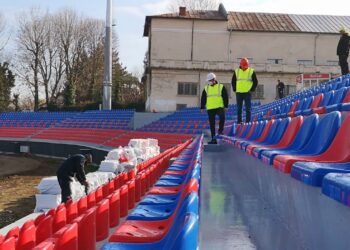 Stadionul „Eugen Popescu” prinde contur, în ritm susținut!