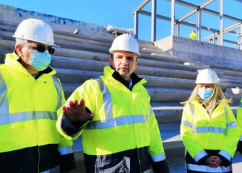 Astăzi, am mers din nou pe șantierul de reconstrucție a stadionului „Eugen Popescu”