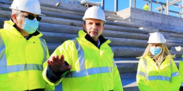 Astăzi, am mers din nou pe șantierul de reconstrucție a stadionului „Eugen Popescu”