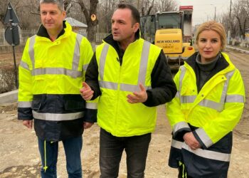 Continuă lucrările de reabilitare pe cel mai cunoscut bulevard târgoviștean