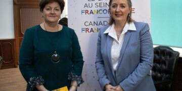 VIZITA EXCELENȚEI SALE, ANNICK GOULET, AMABASADORUL CANADEI ÎN ROMÂNIA,  LA UNIVERSITATEA „VALAHIA” DIN TÂRGOVIȘTE