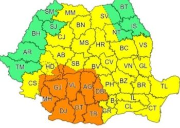 AVERTIZARE METEO -COD PORTOCALIU pentru județul Dâmbovița, valabilă în intervalul 28.05.2022, ora 12:00 – 30.05.2022, ora 10:00