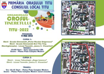 CROSUL TINERETULUI 2022 -EVENIMENT ORGANIZAT DE CĂTRE CONSILIUL LOCAL TITU ȘI PRIMĂRIA ORAȘULUI TITU