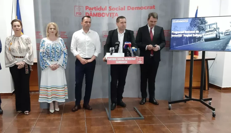 Proiectele finanțate prin  „Anghel Saligny”, prezentate în  cadrul unei conferințe de presă susținută de conducerea PSD Dâmbovița