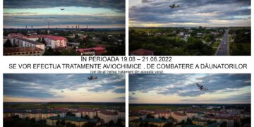 ÎN PERIOADA 19.08 – 21.08.2022 SE VOR EFECTUA TRATAMENTE AVIOCHIMICE, DE COMBATERE A DĂUNĂTORILOR