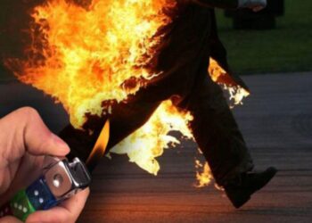 Un bărbat din Pucioasa s-a autoincendiat