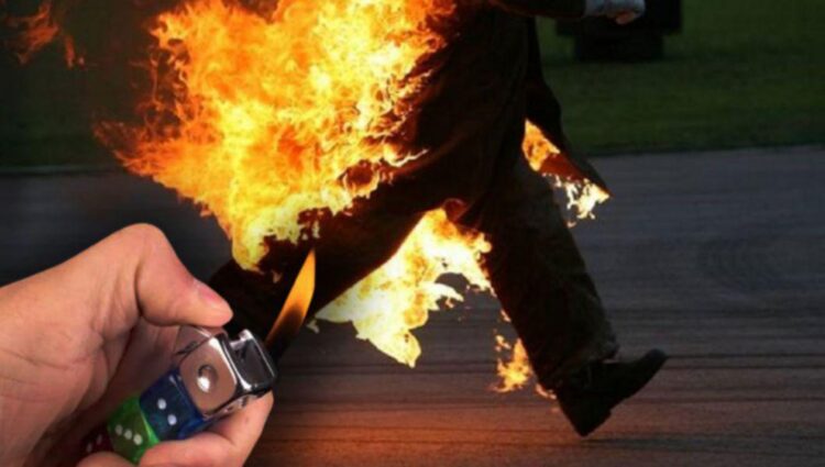 Un bărbat din Pucioasa s-a autoincendiat