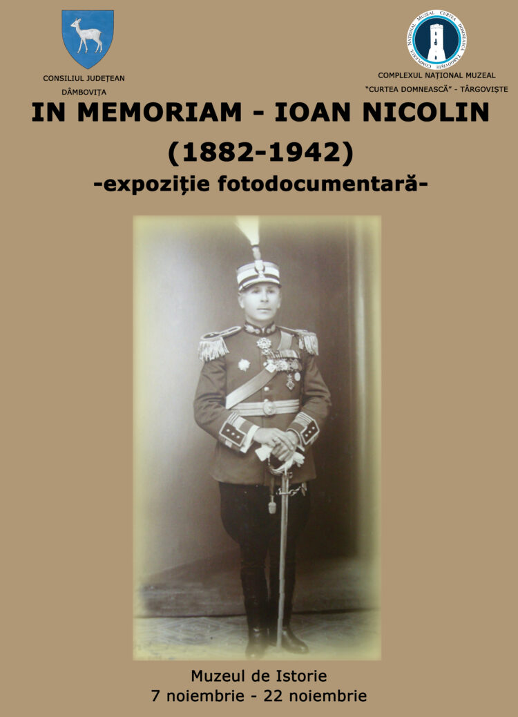 „IN MEMORIAM – IOAN NICOLIN (1882-1942)” – EXPOZIȚIE FOTODOCUMENTARĂ