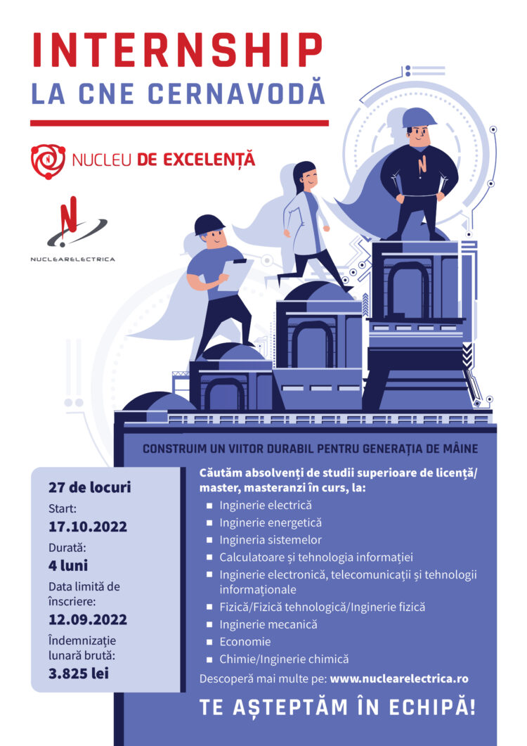Societatea Națională Nuclearelectrica (SNN) lansează Programul de Internship CNE Cernavodă 2022