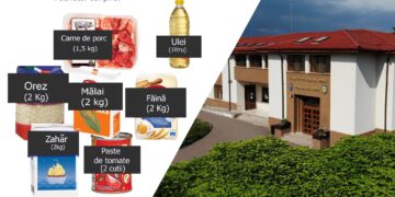 Pachete cu alimente de bază pentru persoanele cu probleme de sănătate și venituri mici din Titu